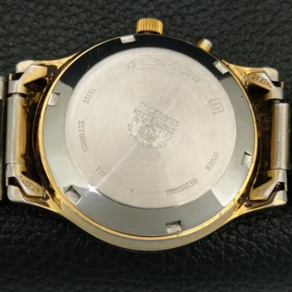 Vintage 1983 Orient Automatic Mens Gold Watch W/daydate & Gold accents